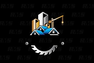 design a modern professional 3d real estate logo