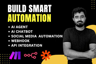 setup your n8n workflow, make com automation and ai agent