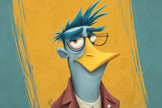 design a 2d cartoon character