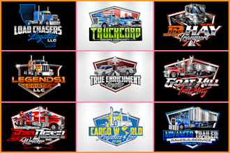 do an outstanding logistics, trucking, towing  and transport logo design
