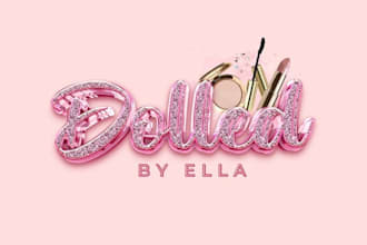 design watercolor cosmetic, fashion, beauty, and makeup logo