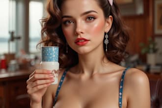 create pin up girl and pin up girl illustration