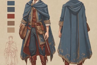 make fantasy role playing character art for dnd campaigns