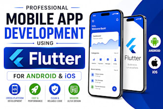 do mobile app development using flutter for android and ios