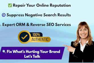 improve your online reputation and suppress negative links with expert ORM