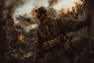 draw military themed illustrations