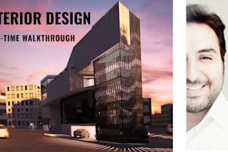 do architectural exterior design, house facade and realistic 3d rendering