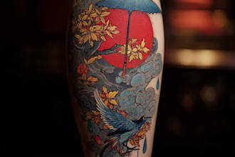 design professional japanese, asian style tattoo design