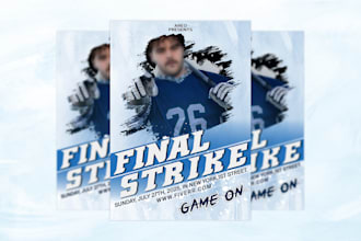 design a professional advertising sports flyer