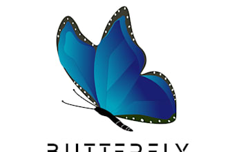 design an elegant and unique butterfly logo for your brand or business