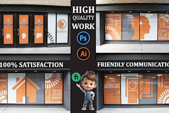 design awesome and creative window graphic design for your business