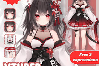 craft vtuber model, live 2d vtuber model, 2d vtuber model, live2d model
