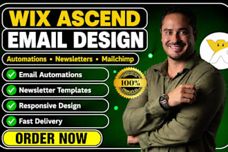 do wix ascend email automations newsletters templates design using mailchimp
