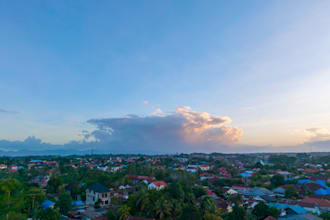 capture drone footage of hyperlapse of sunrise from sea