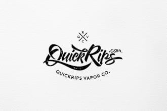 create a vintage creative typography logo design