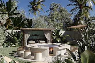render 3d exterior, apartament, house