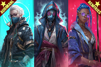 draw futuristic scifi, mecha, and cyberpunk character art