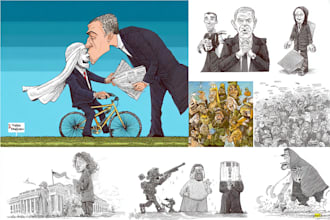 create political and editorial cartoons