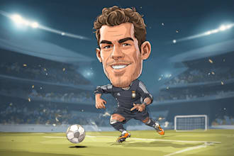 design sport player into vector, illustration ,cartoon
