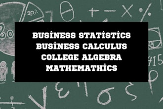 tutor you college algebra, trigonometry, calculus and statistics