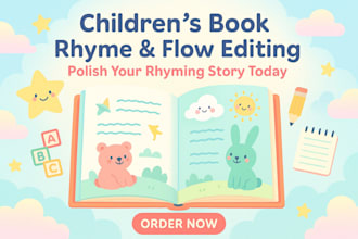edit rhyming children book for rhythm rhyme and flow