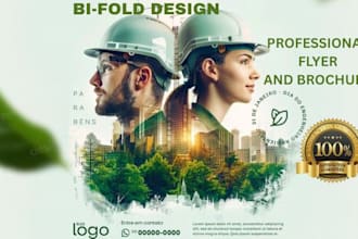 design a professional bifold brochure or trifold brochure design