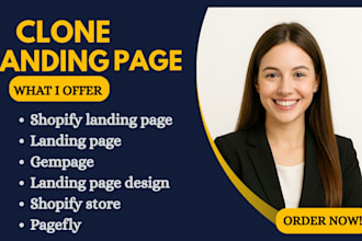 clone shopify landing page  gempage landing page pagefly clone website