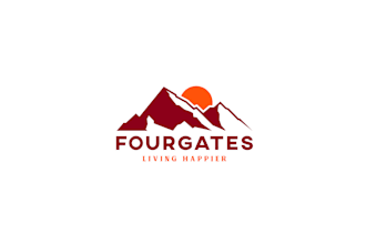 design a modern minimalist mountain outdoor logo