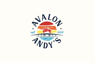 design fun seaside bar grill logo