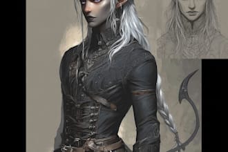 design a fantasy, dark fantasy character concept