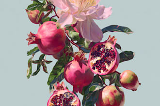 craft a beautiful botanical or floral illustration