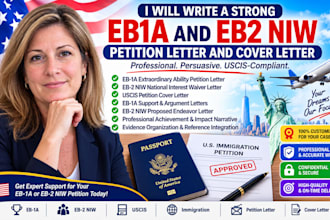 write your strong eb1 and eb2 niw petition letter and cover letter
