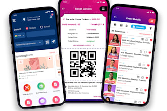 develop ticket selling app, event app, booking app event ticket buying app