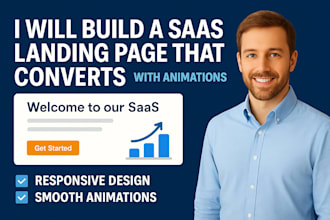 build a saas landing page that converts with animations