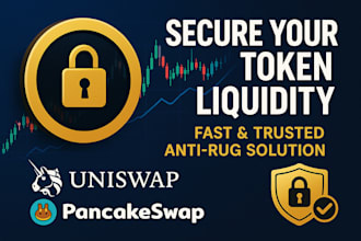 securely setup and lock your token liquidity on uniswap, pancakeswap or any dex