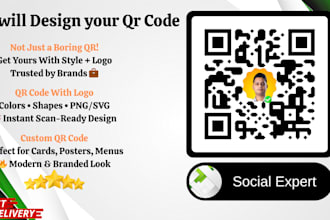 design a custom qr code with your logo and brand colors