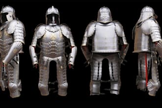 model 3d armor, wearable armor, cosplay, 3d character design