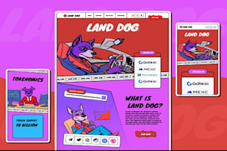 meme coin website crypto website meme coin wesite design meme coin landing page