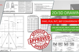 design architectural floorplan deck, basement, patio on autocad for city permit