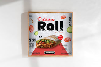 make a attractive food poster design