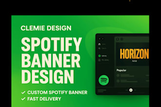 design spotify banner and canvas art for artists