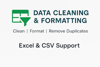 format and clean messy spreadsheets or CSV files