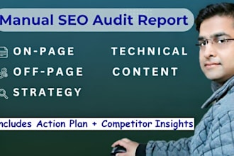 create a manual website SEO audit report and give a detailed action plan