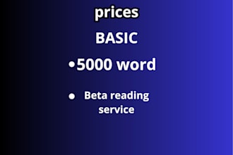 a service of beta reading