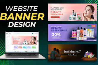 design website banner web  for product or fashion ecommerce