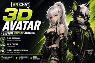 create custom anime, furry, and nsfw vrchat avatars