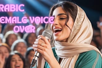 record arabic female voice for storytelling, youtube and ads
