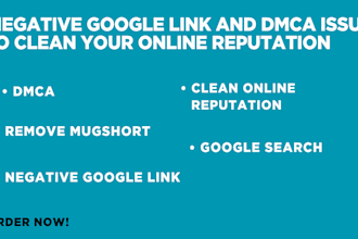 permanently remove mugshots, negative google links, and dmca