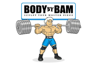 design sustainability lifting weights or flexing logo