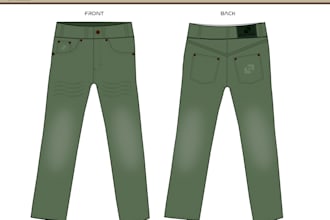 design denim jeans with logo and trims placement